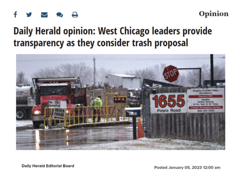 Screenshot of Daily Herald Review Board Article